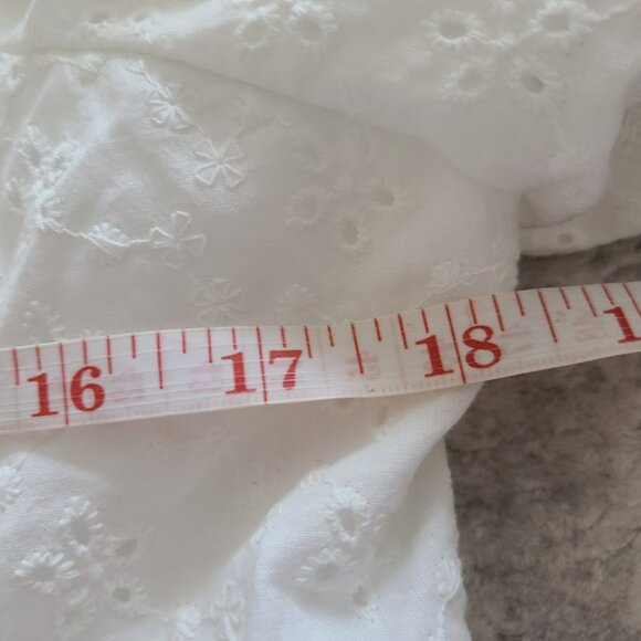 Altar’d State White Eyelet Milkmaid Dress Women's Size XL - Picture 9 of 14